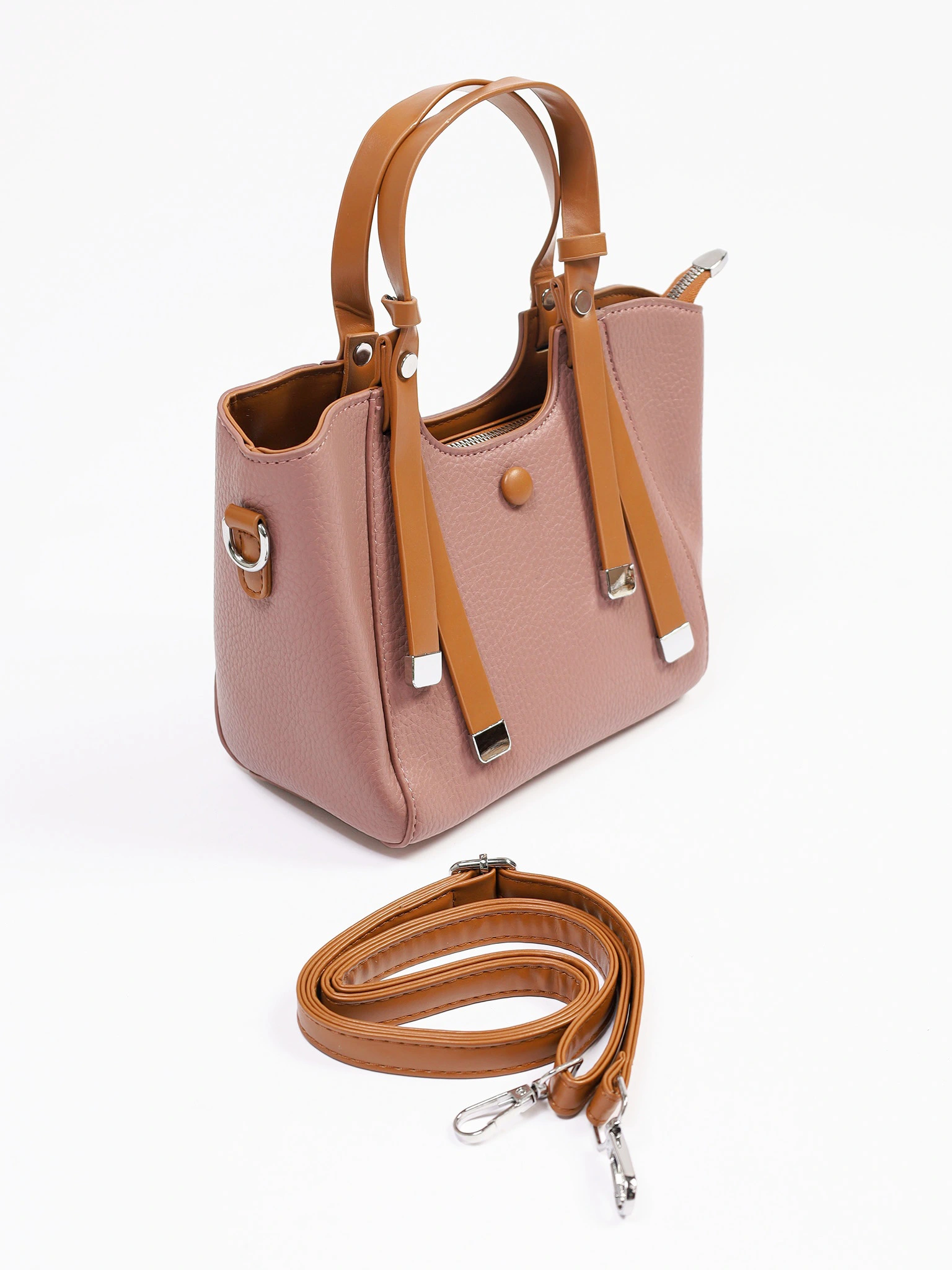 Сумка-тоут маленькая с декоративными ремешками в ассортименте